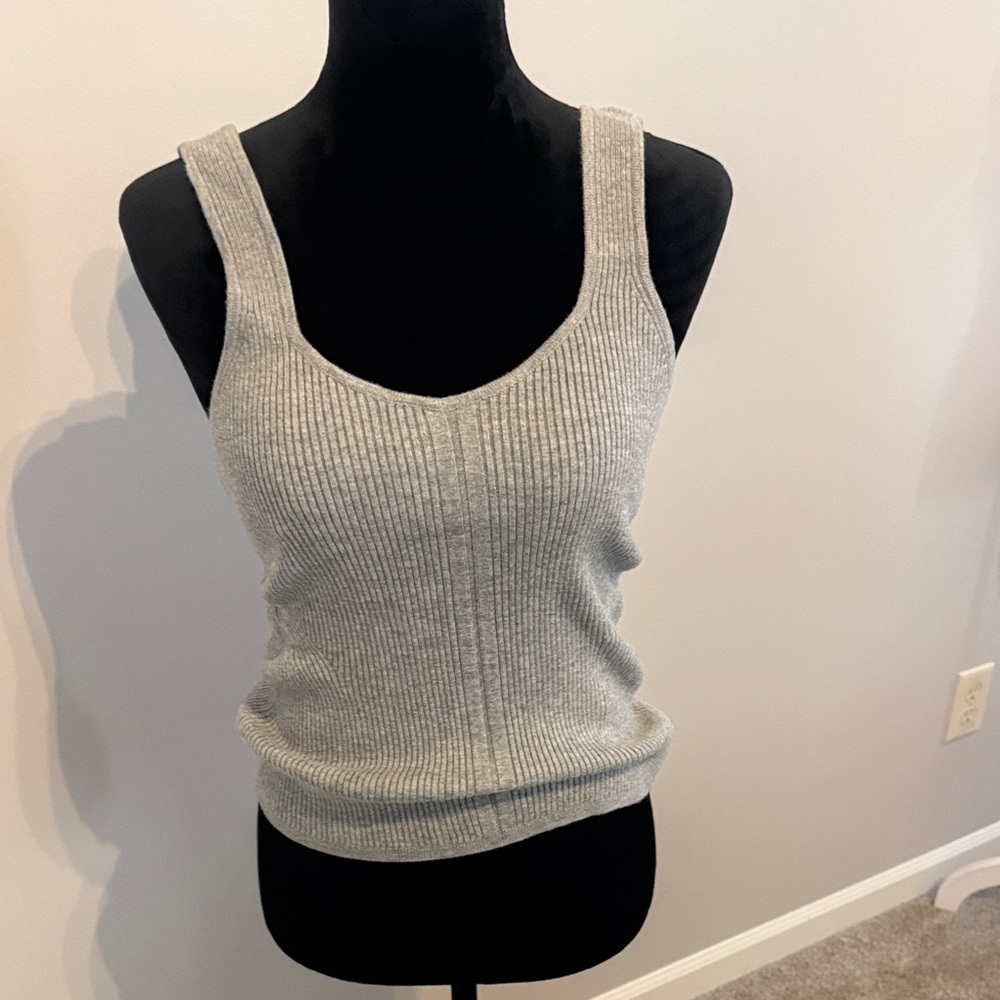 White House Black Market Light Gray Sweater Set - Picture 2 of 5